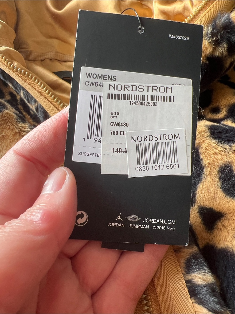 NEW! Limited Edition. Jordan Leopard-Print Faux Fur Half-Zip w/ hood. Silk lined - Picture 5 of 8